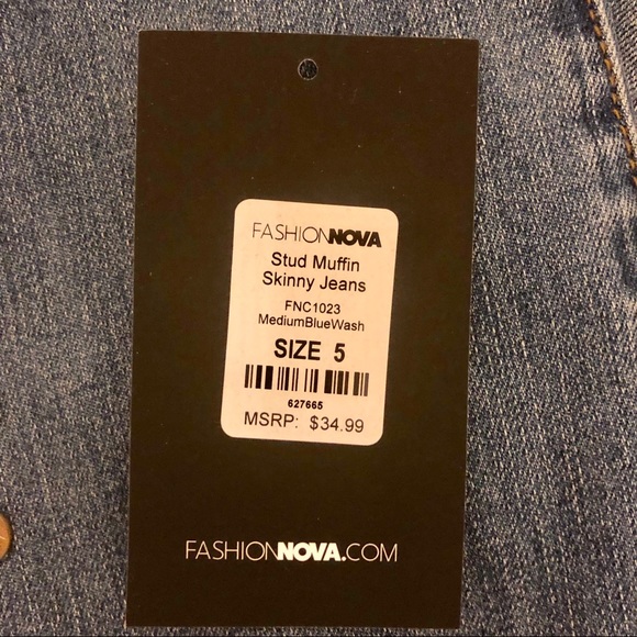 NWT Studded Fashion Nova Skinny Jeans - Picture 4 of 7